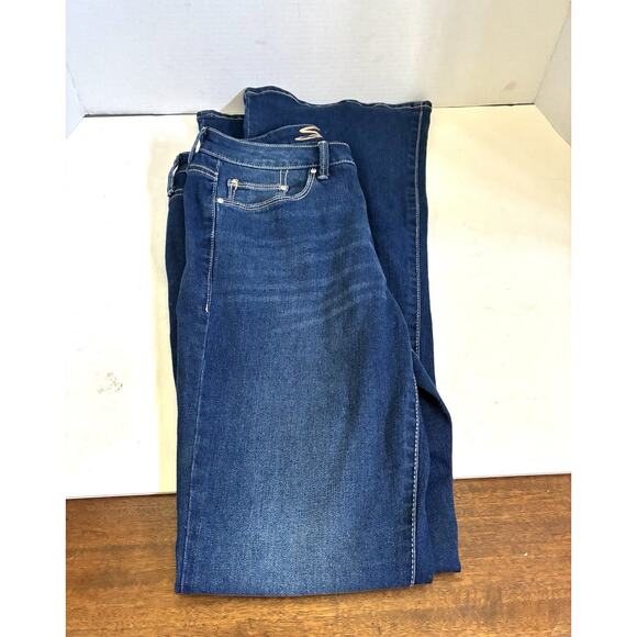 Seven7 High Rise Slim Flare Jeans – Dark Wash, Size 4 - Picture 7 of 7